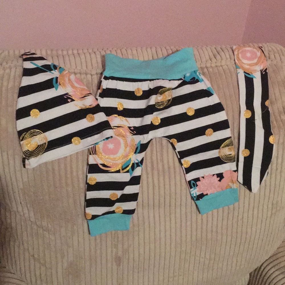 Boutique pants hat and headband